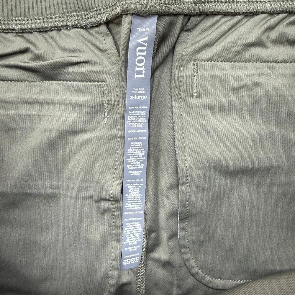 Vuori Meta Joggers Mens XL Olive Green Performance Activewear Pants V436 Casual